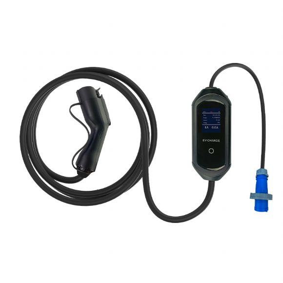 Carregador Type1 Mode2 para uso doméstico SAE J1772,6-32A, 1-p - M2-Mega-S