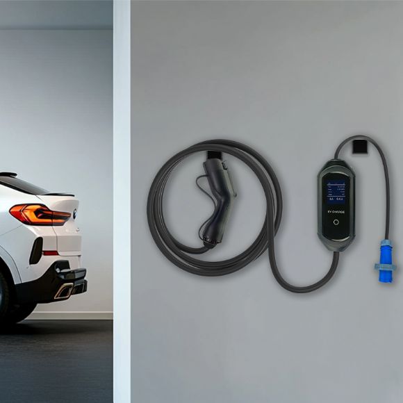 Carregador Type1 Mode2 para uso doméstico SAE J1772,6-32A, 1-p - M2-Mega-S